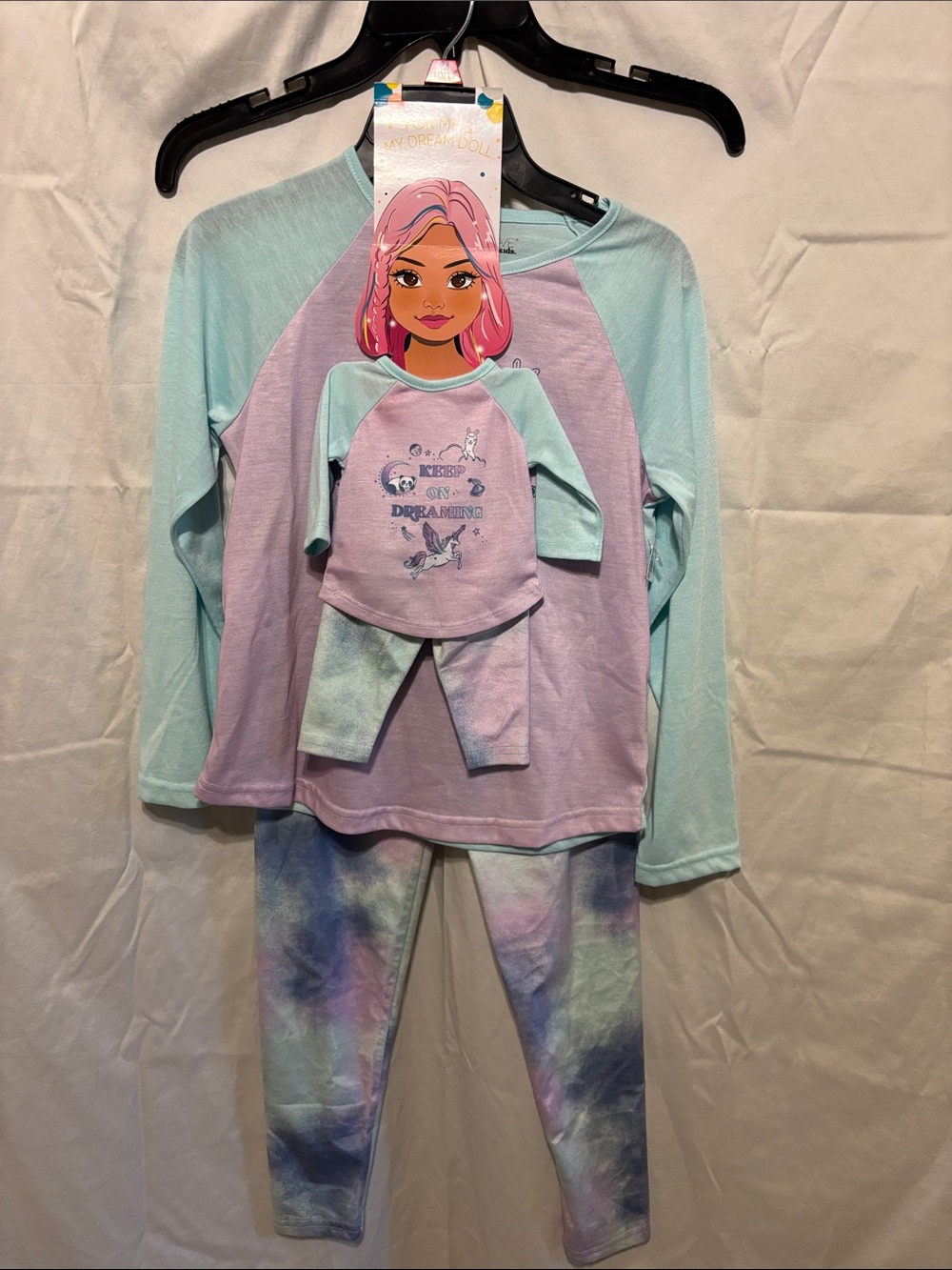 Kids' Lavender & Aqua Two-Tone Pajama Set-Dolly and Me